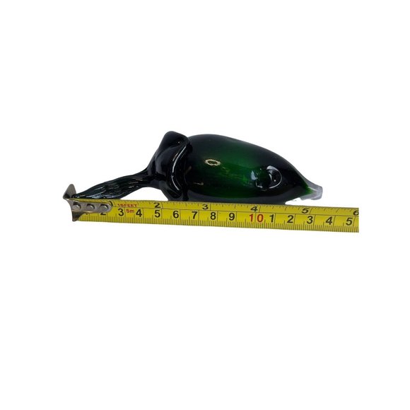 Art Glass Jalapeno Pepper Blown Glass Green Textured Stem 5" - Picture 5 of 5